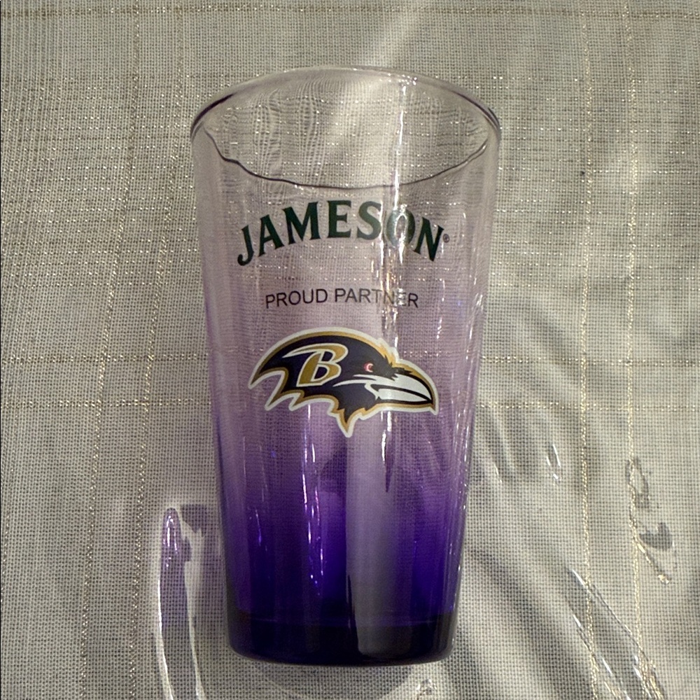 Ravens Purple Glass Tumbler